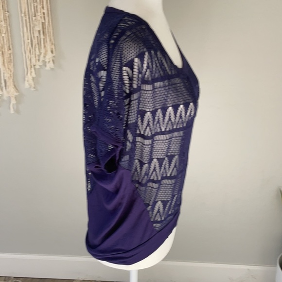 Navy bathing suit cover up top crochet - Picture 6 of 8